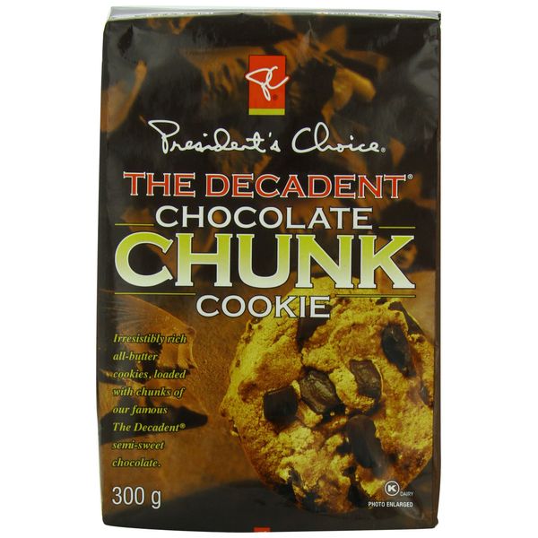 President's Choice the Decadent Chocolate Cookie, Chunk, 12.35 Ounce
