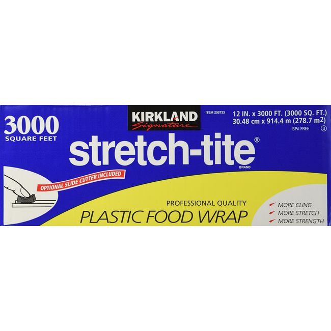 Kirkland Signature Plastic Food Wrap (3000' x 12)