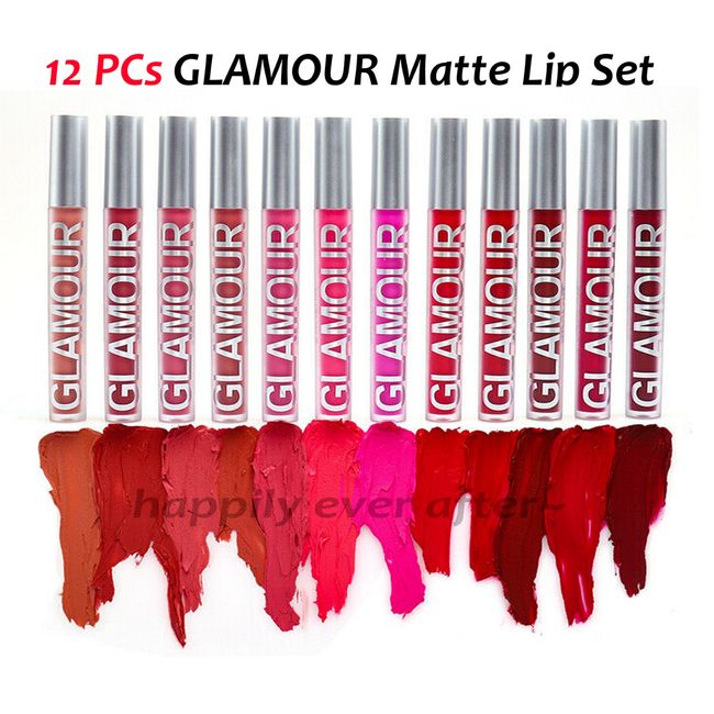 OKALAN GLAMOUR Matte Liquid Lipsticks - All 12 colors! Nude, Pink, Red Colors