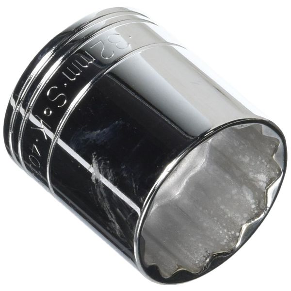 SK Tools USA 1/2" Drive, 32MM, 12 Point, Standard Chrome Socket | 40332