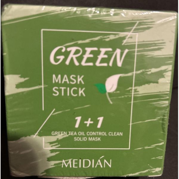 Meidian Green Mask Stick, 1+1, green tea oil control, blackhead remover,