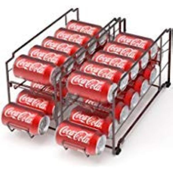 Bronze Can Dispenser Rack Holds 12 Standard Cans Stackable Slim Design