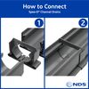 NDS 248 Spee-D Channel Drain Coupling Connects NDS Spee-D Channel Drains, Elbows, Tees, Crosses, and Outlets, 1-Pack, Gray