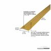 M-D Building Products 79244 2 in. X 36 in. Satin Brass Aluminum Carpet Trim w/Screw Nails