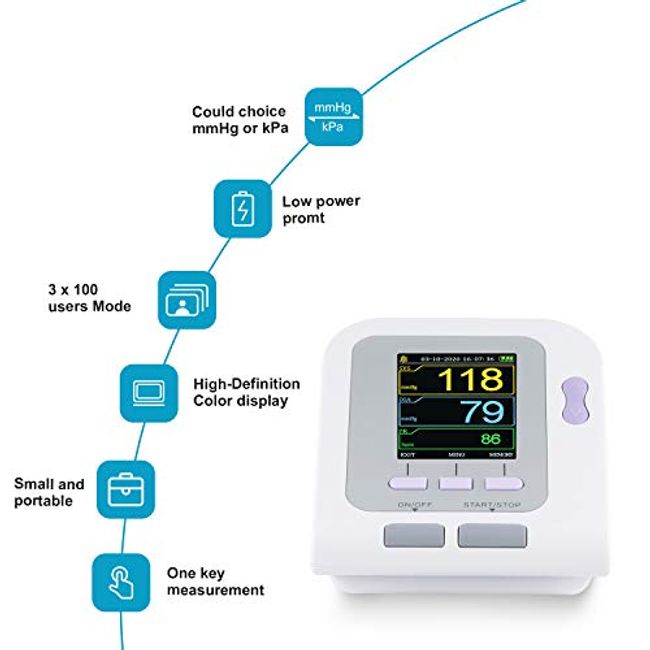 CONTEC08A Digital Electronic Blood Pressure Monitor with Cuff for