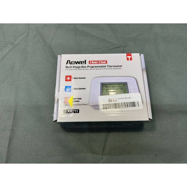 Aowel Non Programmable Thermostat for Home 1 Heat/ 1 Cool, with Room White