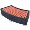 CHARMMA Spa Step Black PE Rattan Large Durable Spa Step Rectangular,Pool Ladders, Steps & Ramps-42700