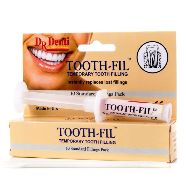 Dr Denti Tooth Fill 3g Temporary Filling Dental Hole Filler Repair Kit Instant Care Cement Capsules