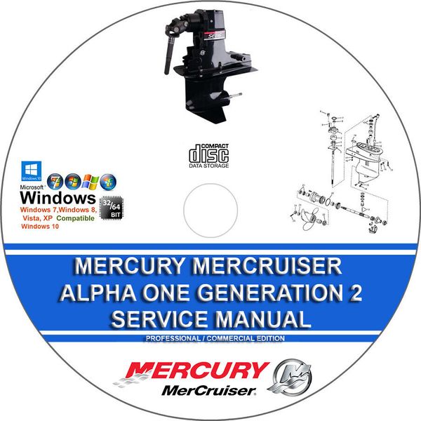 Mercury Mercruiser Sterndrive Units Alpha One Generation 2 Service Repair Manual