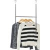 SimpleHouseware Adjustable Closet Hanging Rod, Chrome