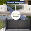 sourcing map Gate Roller Guide Adjustable, 3.1" Sliding Gate Nylon Roller with L-Shape Bracket, Gate Roller Guide Support Assembly for Sliding Rolling Gate White