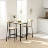 Industrial Counter-Height 3pc Bar Table High Back Stool for Dining Room
