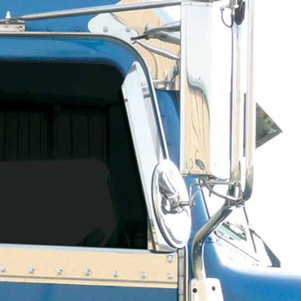 Technical Precision Replacement for Peterbilt 365 Year 2021 Stainless Steel Window AIR DEFECTORS