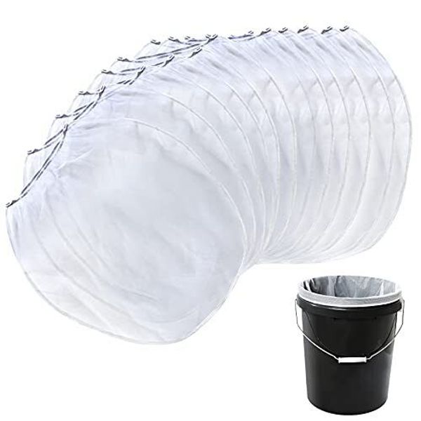 12 Pack 5 Gallon Paint Strainer Bag Fine Mesh Paint Filter w/ Elastic Drawstring