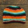 LOUDelephant Hand Knitted Wool Beanie Hat - Stripe Retro D