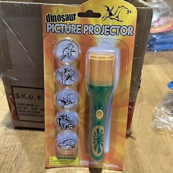 Toysmith 6 PC Picture Projector Flashlight & Disks for Kids NEW Dinosaur