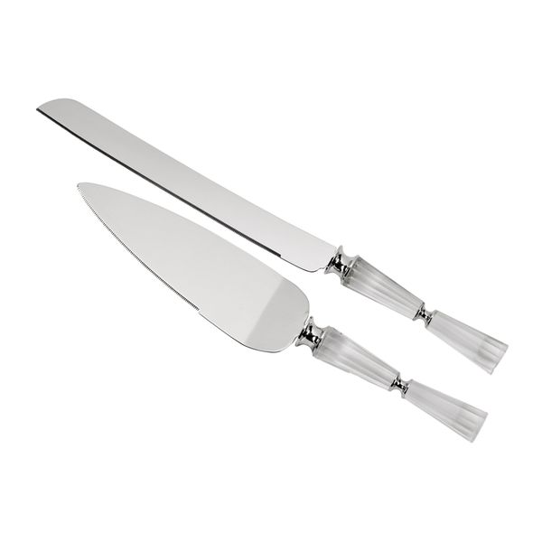 Facet Handled Cake Knife & Server Set