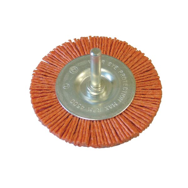 Faithfull 75 x 6mm Nylon Wheels Flat with Shank