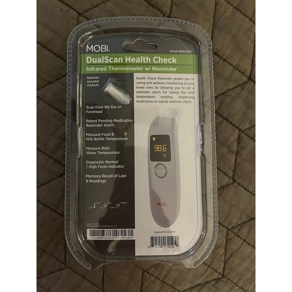 Mobi Dualscan Health Check Infrared Thermometer with Medication Reminder