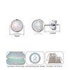 Philip Jones Synthetic White Opal Stud Earrings