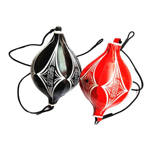 Anneome Boxing Ball Bag Double-end Punching Bag for MMA Training Agility Workout and Speed Training Black and White Includes Anchor for Stability