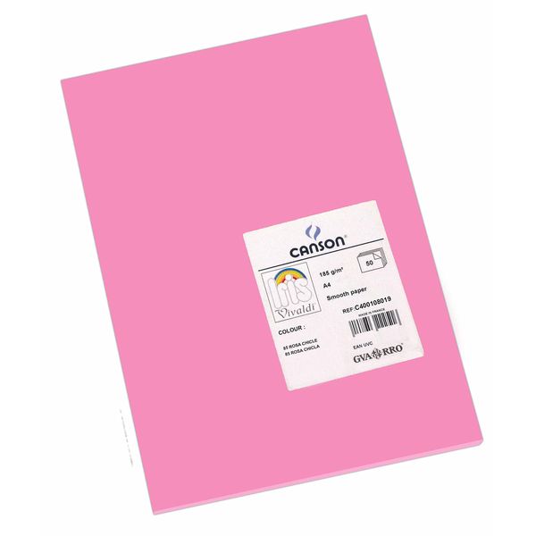 Canson Cardboard (Pack of 50 Sheets), Pink (Rubber)