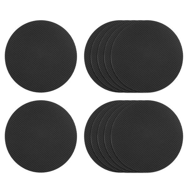 sourcing map 12pcs Non Slip Bathtub Stickers Bath Shower Floor 3.15" Anti-Slip Sticker Tape Round Style Decals for Bathroom Kitchen Bathtub Treads Stairs, Black