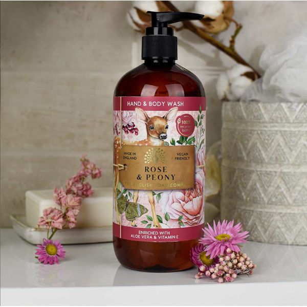 English Soap Company Anniversary Rose and Peony Hand and Body Wash 500ml