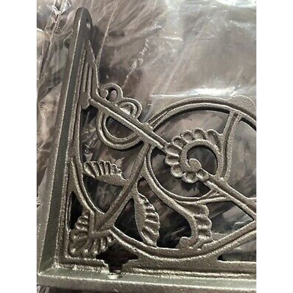 Metal Brackets Decorative Load Bearing For Shelves/ Or Corners Pair( 2)