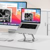 VeroMan Tablet Stand Laptop Stand Foldable Height Angle Adjustment Posture Improvement Portable Ergonomic Design (Black)