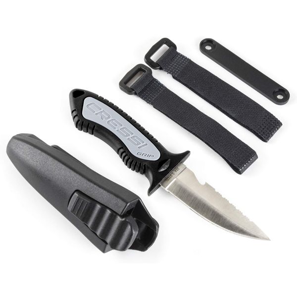 Cressi Unisex Grip Dive Knife, Black, One Size