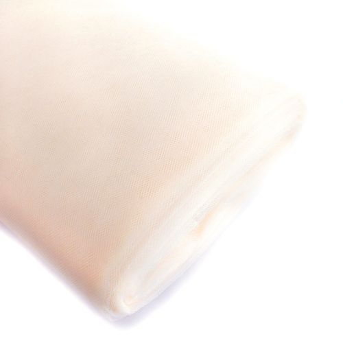 HairBow Center LLC 54in by 25 Yards Premium Tulle Fabric Bolt For Crafts,Weddings,Party Decorations,Gifts Vanilla Cream