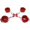 Ouch! Leather Hand and Legcuffs, Red