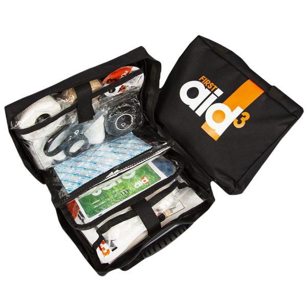 d3 The Team 66 Piece Compliant Safety Team Sports First Aid Kit - Contains Bandage, Wounds, Plasters, Scissors, Tape Set