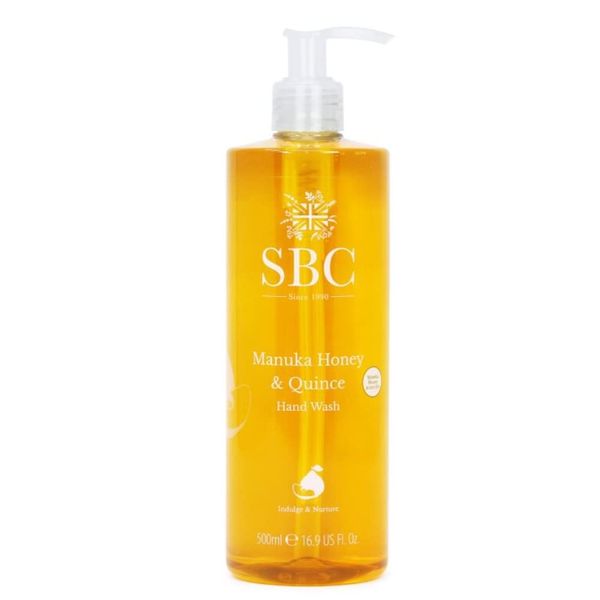 SBC Skincare Manuka Honey & Quince Hand Wash - 500ml | Luxurious Hand Wash For All The Family | Moisturising Hand Soap | Hand Wash For Dry Or Irritated Skin