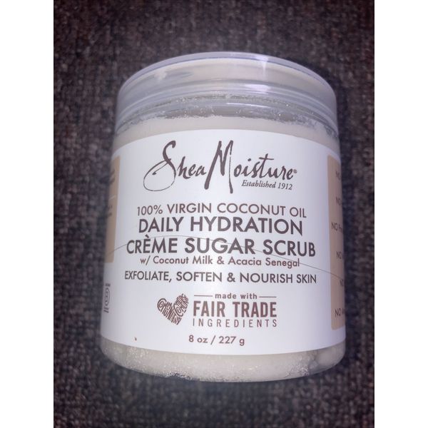 Shea Moisture 100% Virgin Coconut Oil Creme Sugar Scrub, 8 oz