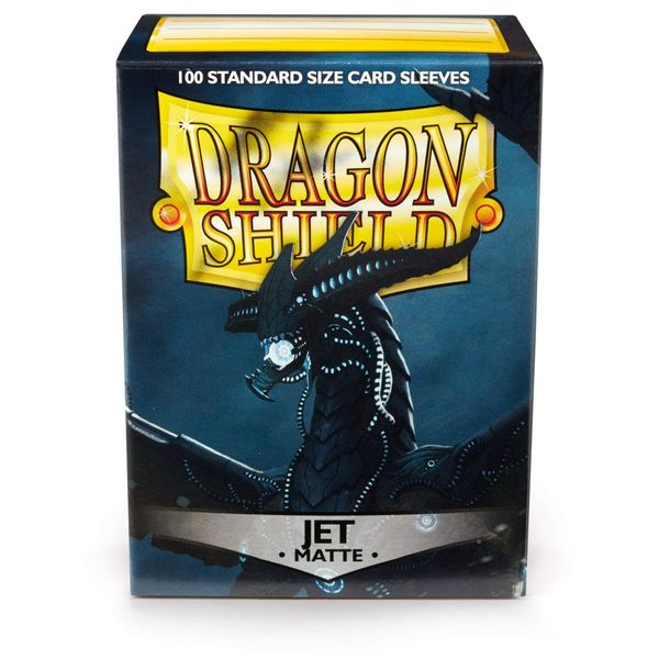 Dragon Shield Standard Size Sleeves – Matte Jet 100CT - Card Sleeves are Smooth & Tough - Compatible with Pokemon, Yugioh, & Magic The Gathering Card Sleeves – MTG, TCG, OCG