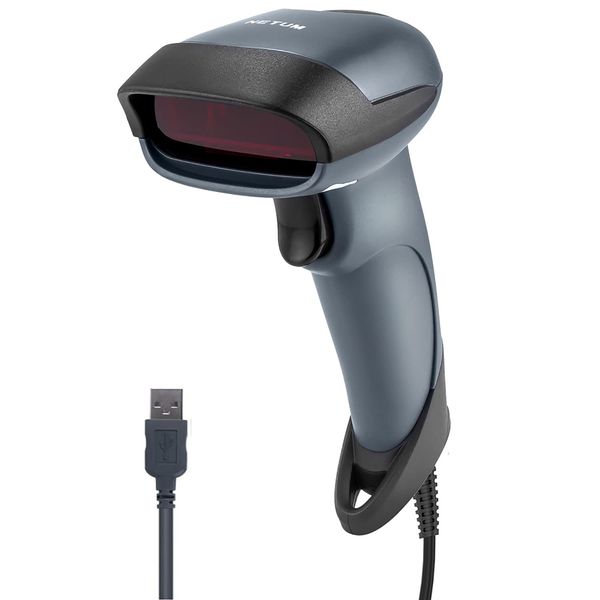 NETUM Handscanner Kabelgebunden Laser-Barcodescanner 32-bit Decoder 1D with USB Kabel NT-M1