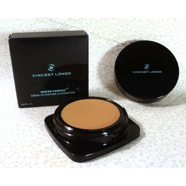 Vincent Longo Water Canvas Creme-to-Powder Foundation #10 Golden Tan .4oz. NIB