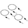PATIKIL Security Cable 2.5mm x 1m/3.3ft, 3 Pack Coated Luggage Lock Wire Rope with Double Loop, Clear