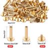 Szkoo Chicago Binding Screws - 4mm x 16mm, 25 PCS (Brass, Phillips Nut)