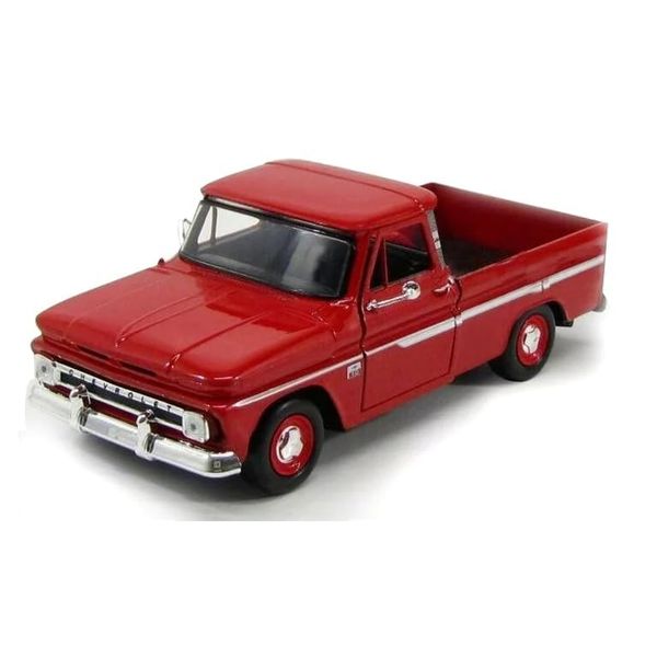 1966 Chevy C10 Fleetside Pickup Truck Red 1/24 Diecast Model Car by Motormax 73355R