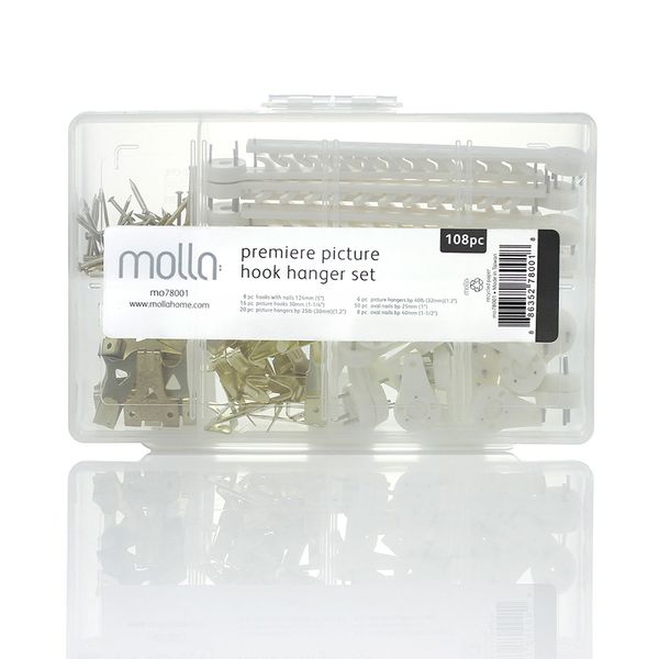Molla Home Picture Hook Set, 108 Pieces
