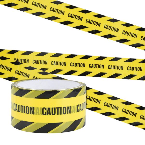 Irich Crime Scene Tape,Hazzard Warning Tape,Halloween Tape,Caution Tape,Keep Out Tape Construction Barrier Tape for Children Halloween Decorations Parcel Tape