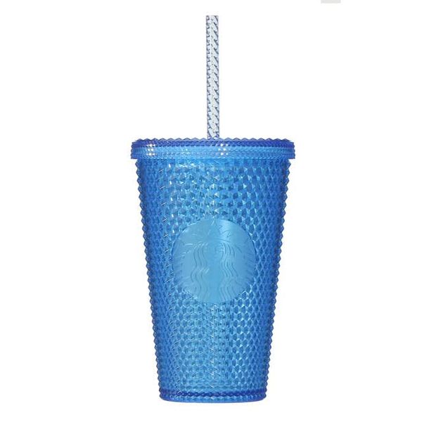 Starbucks Logo Cold Cup Tumbler Bumpy Blue 16.7 fl oz (473 ml)