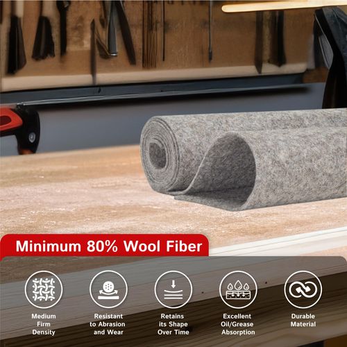 The Felt Store F-7 Industrial Felt – 72 Inch Wide x 1 Foot Long x 1/8 Inch Thick – SAE Pressed Felt for Automotive, Construction, Machinery Components