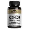 Vitamin K2 & D3 Supplement – Bone, Heart & Immune Support – High Absorption 60 T