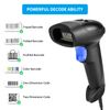 NetumScan Upgraded Version Handheld USBQR Barcode Scanner, Wired Automatic 1D2D Image Barcode Reader with Adjustable Stand for Stores, Supermarkets, Warehouses