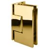 CRL V1E044BR Polished Brass Vienna 044 Series Wall Mount Offset Back Plate Hinge