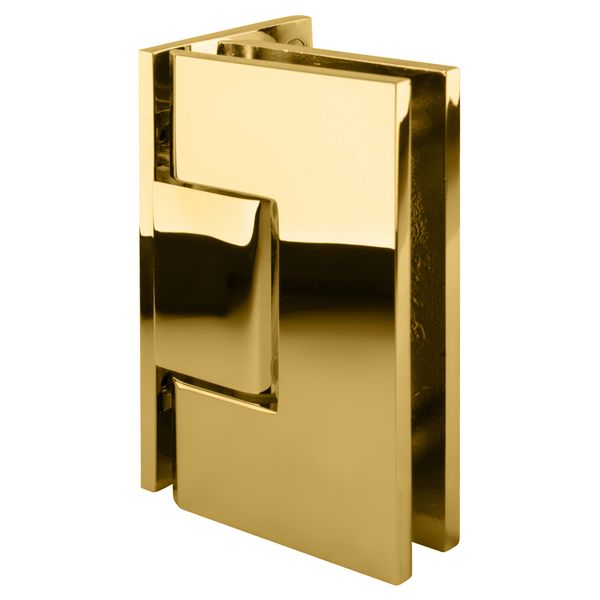 CRL V1E044BR Polished Brass Vienna 044 Series Wall Mount Offset Back Plate Hinge